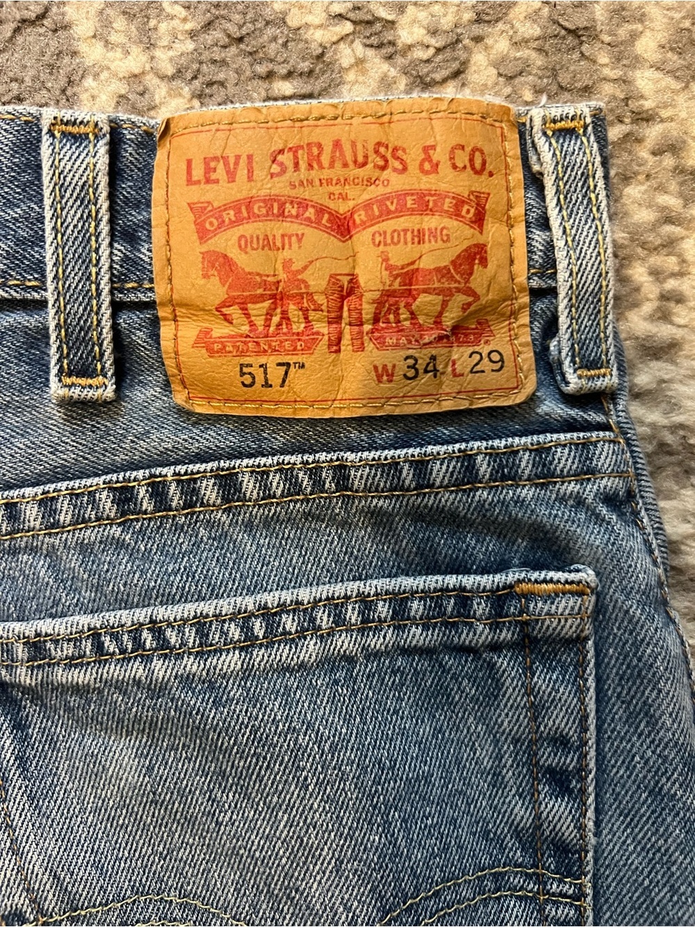 Levi's Light Blue Straight 517 Jeans 34X29 (ZZ104) - Picture 9 of 9